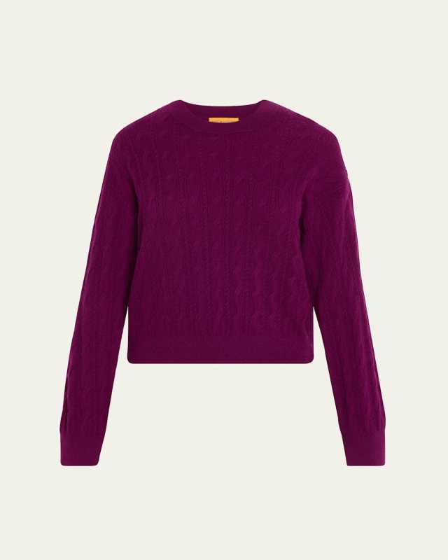 Cashmere Cable Collegiate Sweater